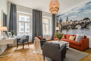 Classic Apartment | Living area | Smart TV, Netflix, streaming services - APT in Center Prague by Michal&Friends (Prague)