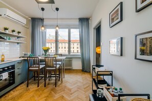 Traditional Apartment | Private kitchen | Fridge, microwave, oven, stovetop - APT PRAGUE Great view by Michal&Friends (Prague)