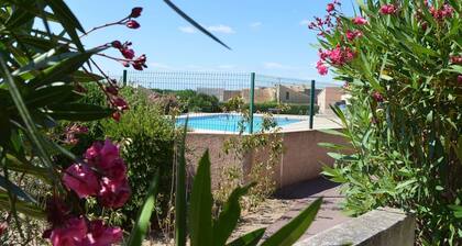 Appartement RDC 2 piÚces+cabine, piscine, terrasse, parking privé - Saint Pierre La Mer