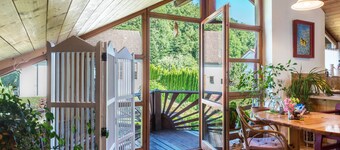 Holiday Apartment “Rose Garden” near Lake Constance with Wi-Fi & Balcony