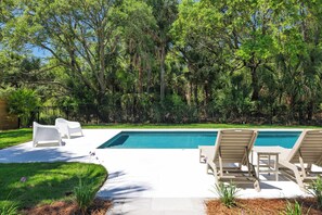A heated pool