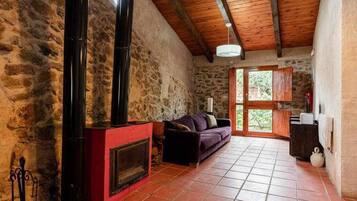 Télévision, cheminée