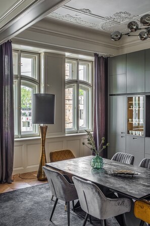 Apartment, 3 Bedrooms | Private kitchen | Fridge, microwave, stovetop, coffee/tea maker - MN6 Luxury Suites by Adrez Living (Prague)