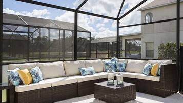 Villa, Multiple Beds (Ref 18 Stunning 4 Bed villa with own ) | Living room | Flat-screen TV