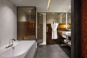 Dusche, Regendusche, Haartrockner, Bademäntel
