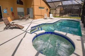 Villa, Multiple Beds (Ref 30 Beautiful 4bedroom  pool home ) | Pool | Indoor pool, sun loungers - Ref 30 Beautiful 4bedroom Pool Home Near Disney (Kissimmee)