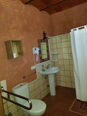Hair dryer, towels