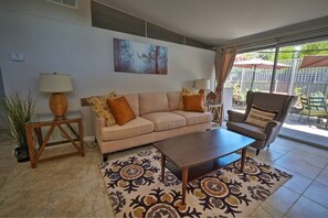 Condo, 2 Queen Beds (Juniper House) | Living room | TV, fireplace - Juniper House (Altadena)