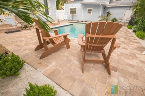 منزل - سريران كبيران (Palm Terrace) | حمام سباحة | حمّام سباحة خارجي، حمّام سباحة مُدفَّأ