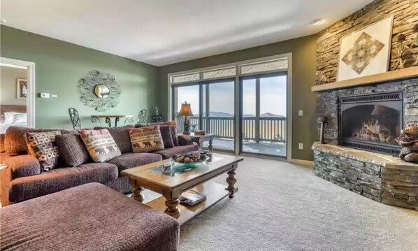 Smart TV, fireplace, DVD player, video library