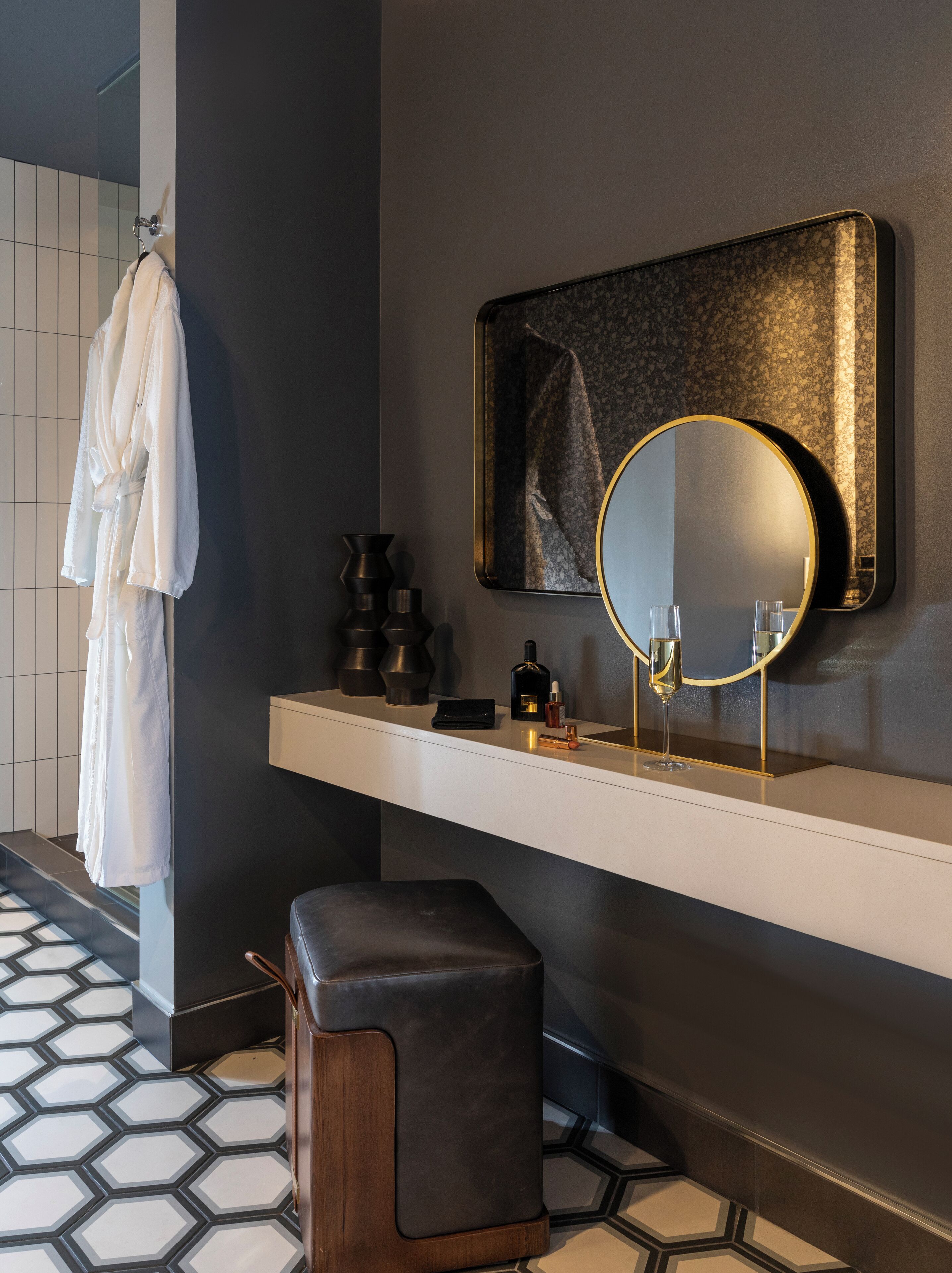 premium room, 1 king bed | bathroom | designer toiletries, hair dryer, bathrobes, slippers