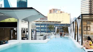 Seasonal outdoor pool, pool cabanas (surcharge), pool umbrellas