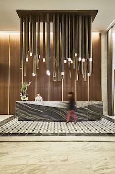 Reception area at Thompson Dallas, by Hyatt