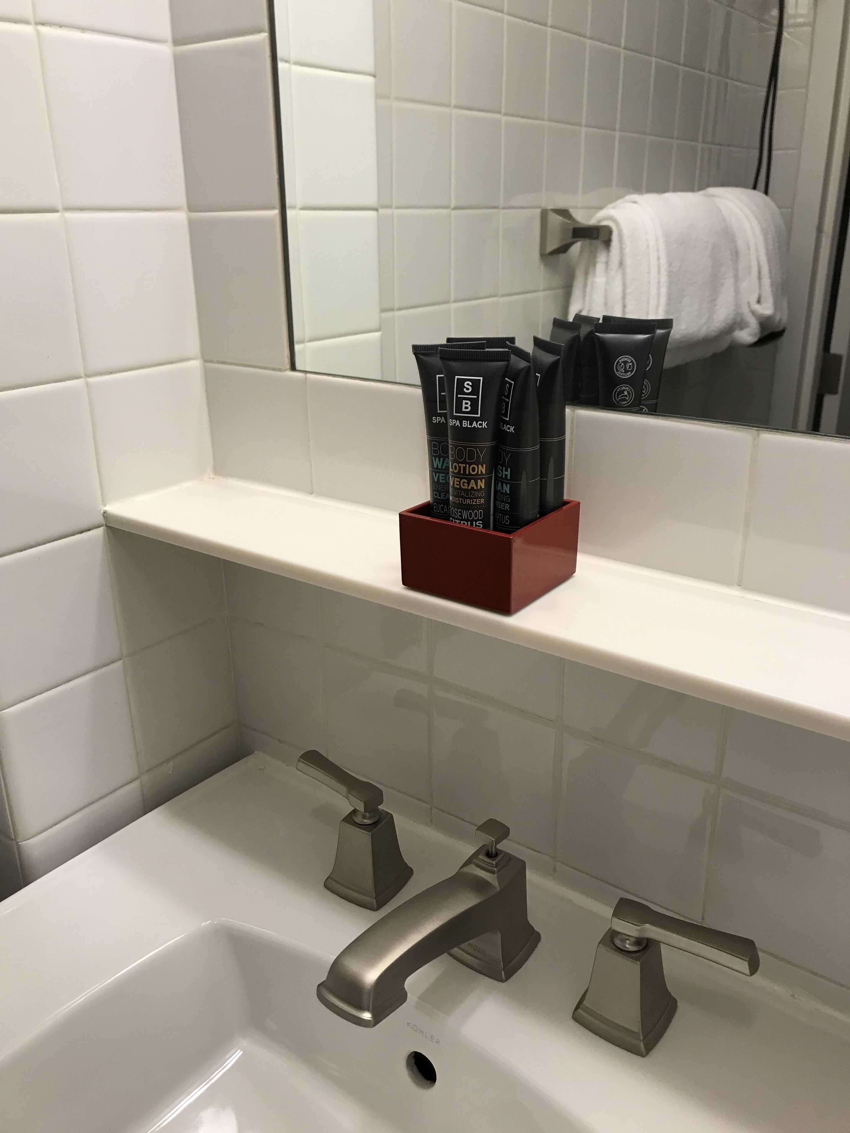 standard twin room, 2 single beds | bathroom | designer toiletries, hair dryer, towels, soap