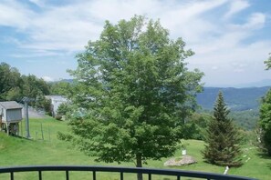 A tree-lined landscape with a view of distant mountains. - Sugar Ski & Country Club Unit 631 Silver (Banner Elk)