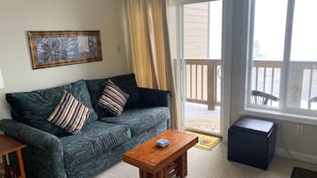 Condo, Multiple Beds (125) | Living room | TV, fireplace