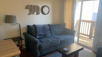 Condo, Multiple Beds (125) | Living room | TV, fireplace