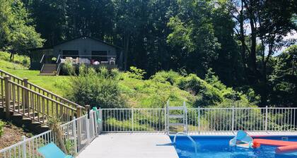 Swimming in the hudson highlands in your own super private woodland sanctuary.