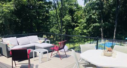 Swimming in the hudson highlands in your own super private woodland sanctuary.