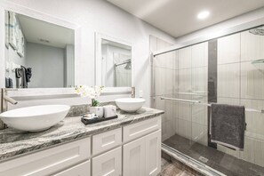 Bathtub, hair dryer, towels