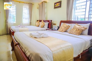 Standard-Zweibettzimmer | Zimmersafe, Bettwäsche