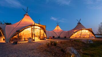 Front of property – evening/night