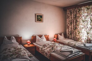 Desk, free WiFi, bed sheets
