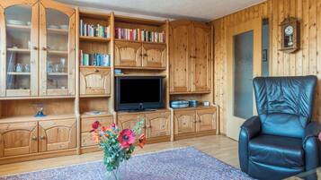 Fernseher, DVD-Player, Stereoanlage