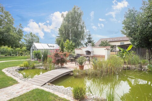 Appartement "Welte" près du lac de Constance avec vue sur les montagnes, jardin et piscine