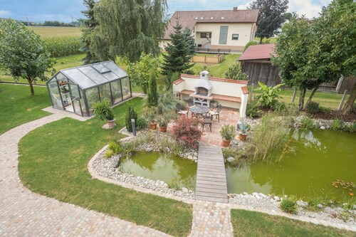 Ferienwohnung "Welte" am Bodensee mit Bergblick, Garten & Pool