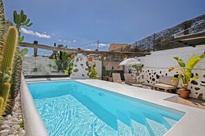 Pool - Holiday Home "Casa Pedro" with Terraces, Panoramic Sea View and Wood Stove (Icod de los Vinos)