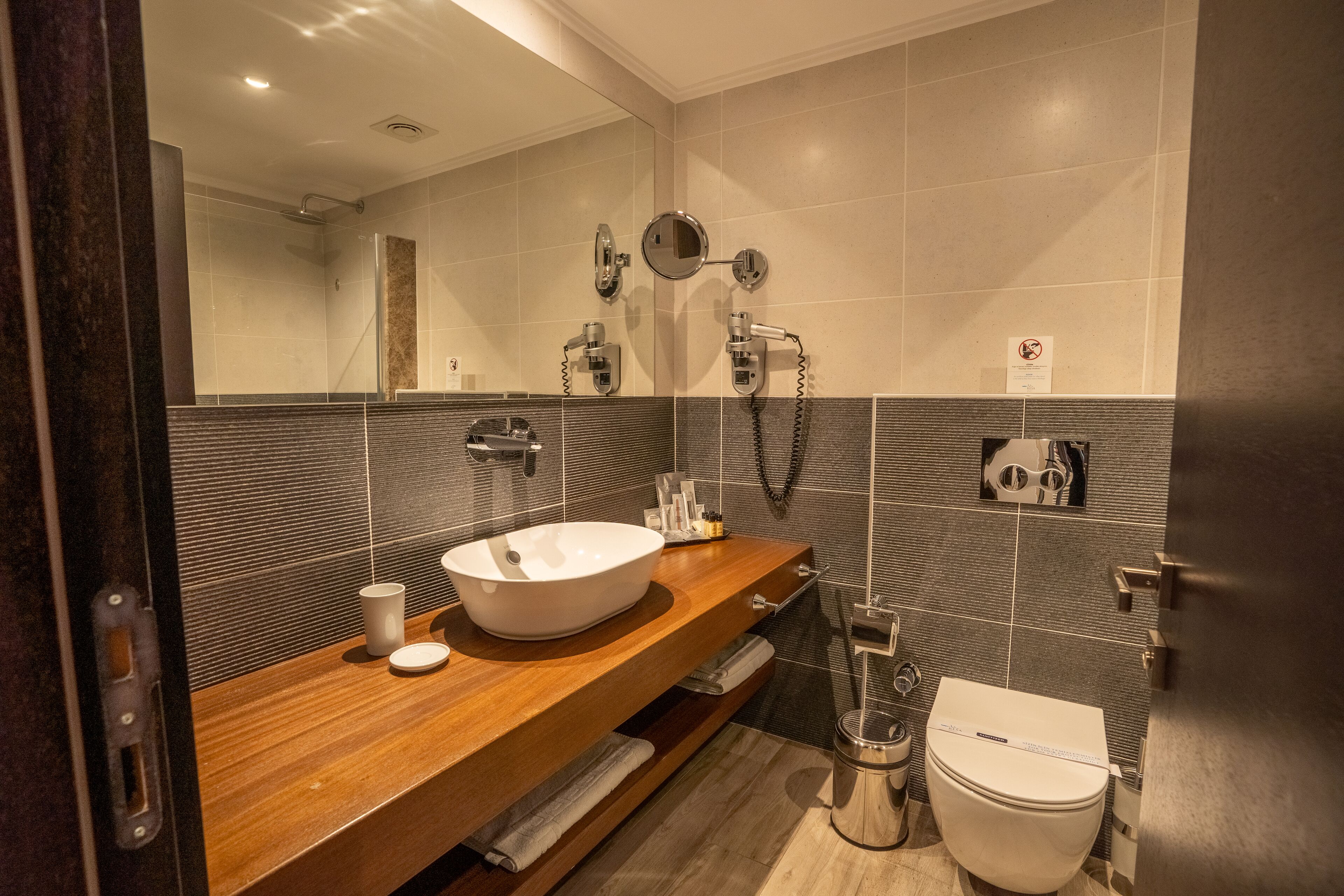 standard room | bathroom | shower, designer toiletries, hair dryer, bathrobes
