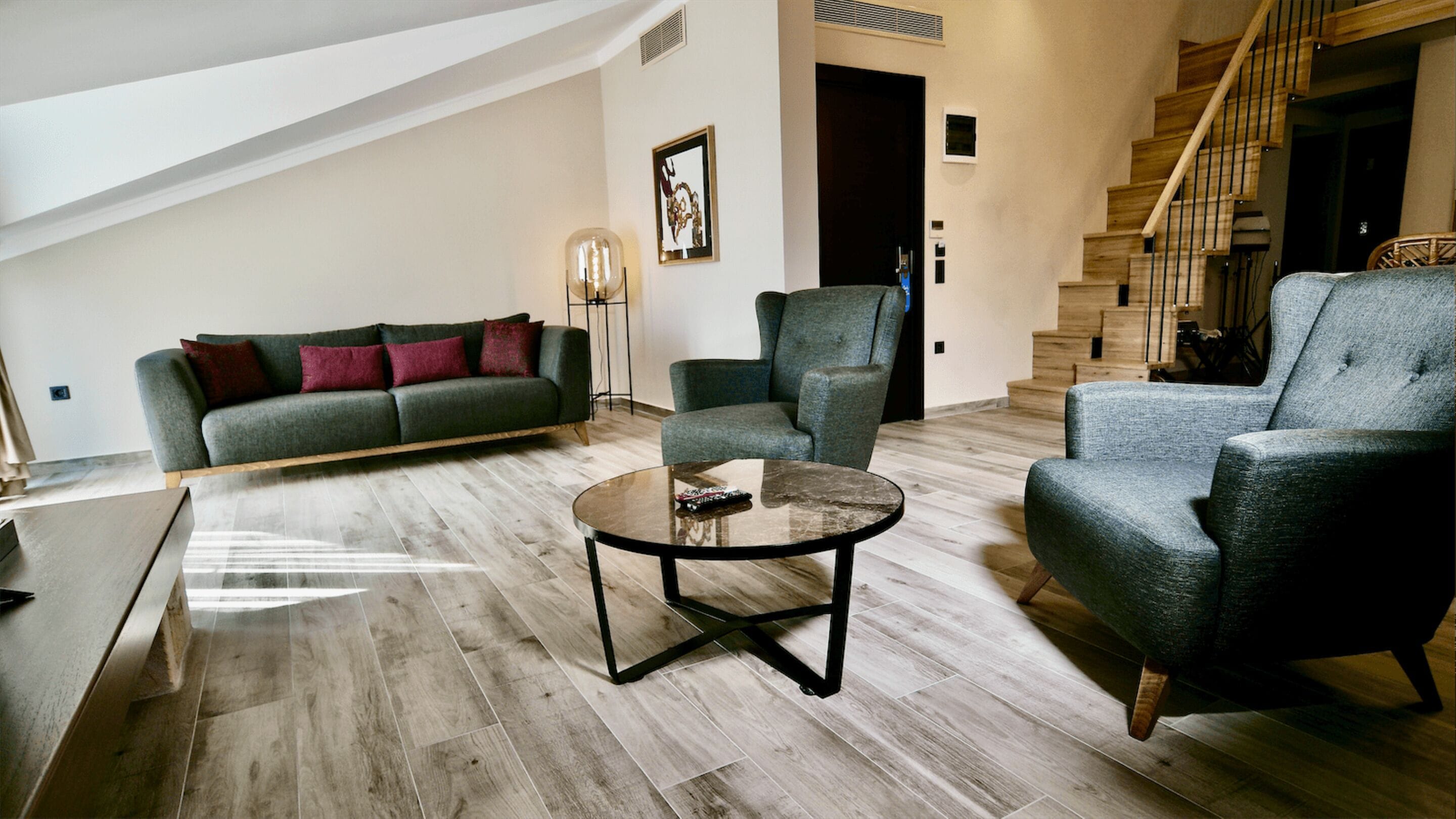 premium loft | living area | lcd tv