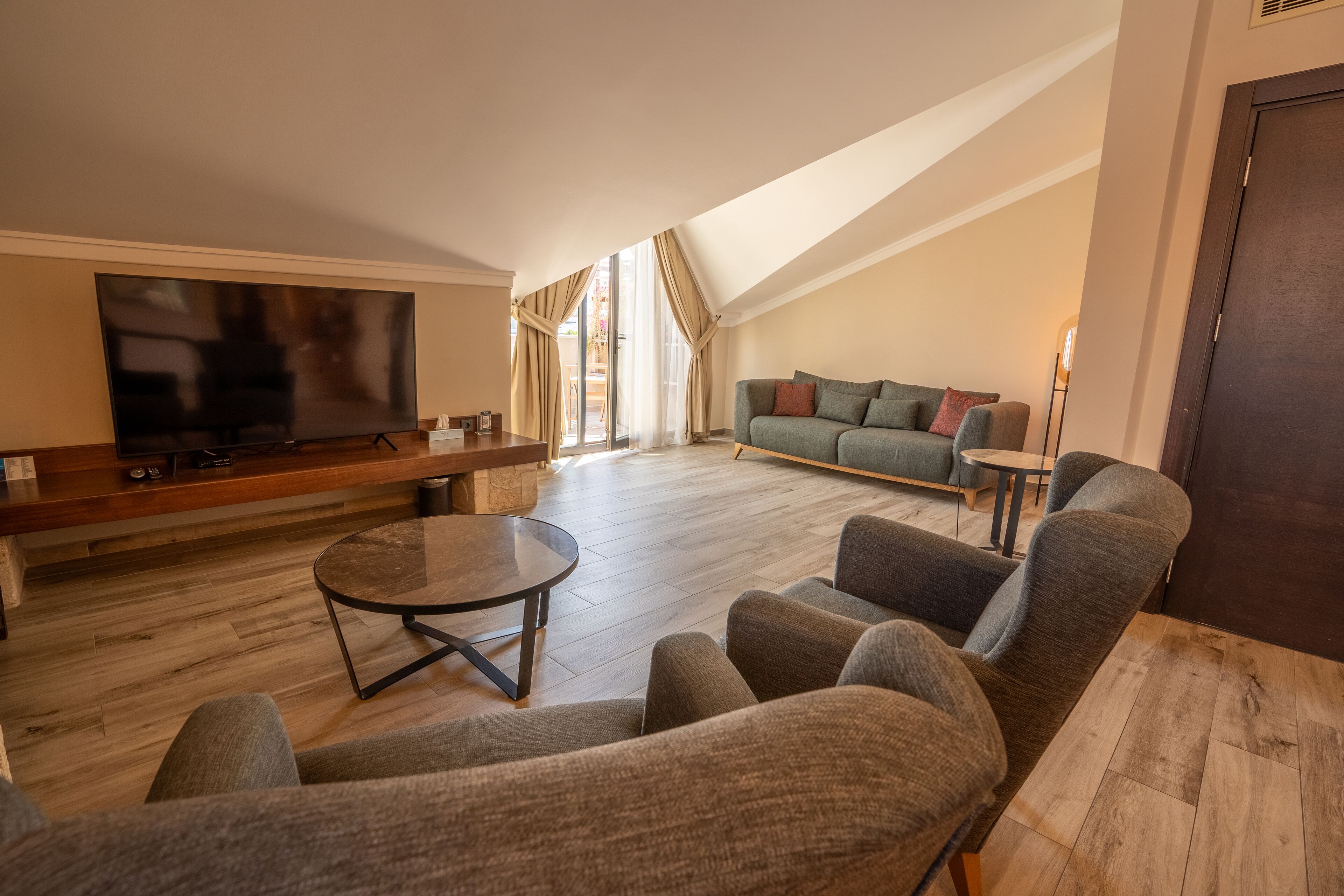 premium loft | living area | lcd tv