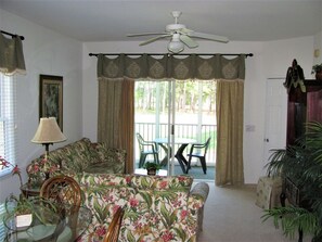 Condo, 2 Bedrooms, Golf View | Living room | Flat-screen TV