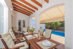 Outdoor dining - Villa Astur ☀☀Charming Villa with private pool and garden (Binibequer)
