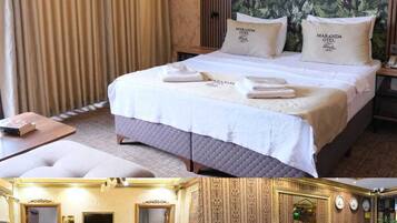 Premium bedding, memory foam beds, individually decorated