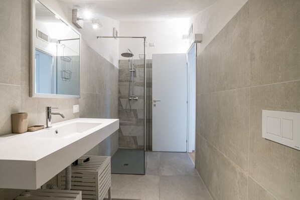 Bathtub, hair dryer, bidet