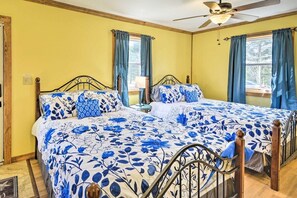 2 slaapkamers, een bureau, gratis wifi, beddengoed