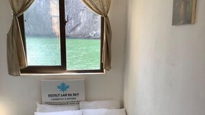 Habitación básica doble | Área de sala de estar