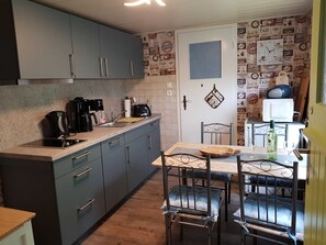 Fridge, microwave, dishwasher, highchair