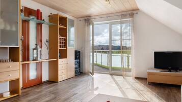 TV, DVD player, stereo