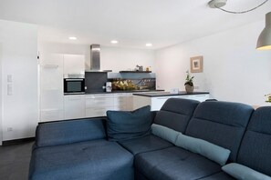 TV - Holiday Apartment Donautal with Wi-Fi, Balcony, Shared Garden (Meßkirch)