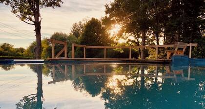 Ferienwohnung "Bodensee" mit Terrasse, Gemeinschaftsgarten & Schwimmteich