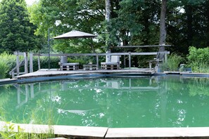 Pool - Holiday Apartment "Bodensee" with Terrace, Shared Garden & Swimming Pond (Meßkirch)