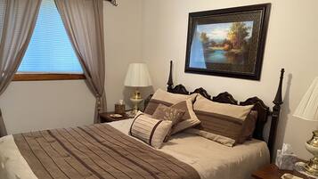 2 bedrooms, in-room safe, iron/ironing board, WiFi