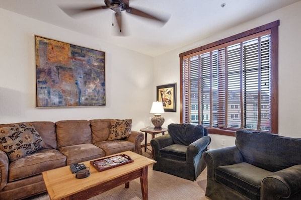 TV, fireplace, offices