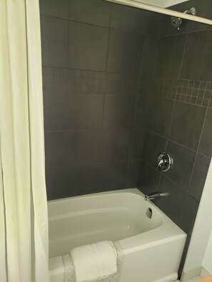 Premium Cabin, 1 King Bed | Bathroom | Combined shower/tub, free toiletries, hair dryer, towels
