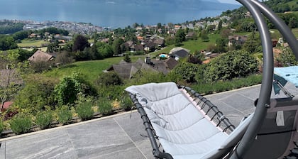Modern flat with panoramic views in Jongny near Montreux