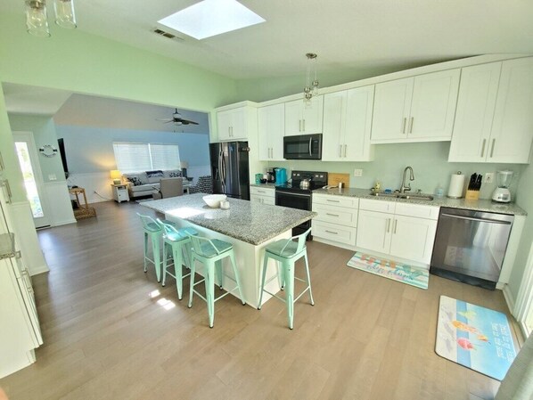 Fridge, microwave, oven, stovetop - Pet-Friendly 3BR Private Home with Pool Near Beach (St. Augustine)
